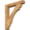Ekena Millwork Olympic Block Rough Sawn Bracket w/ Offset Brace, Western Red Cedar, 6"W x 34"D x 38"H BKT0604X34X38OLY05RWR - alternate 1